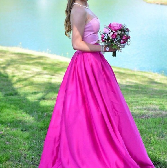 Rachel Allan 2 Piece Prom Dress - Picture 3 of 6